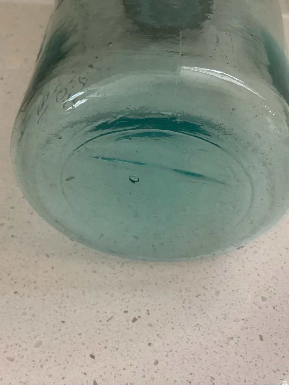 Antique “HERO CROSS” Aqua Blue glass Mason canning jar dating back to 19thC